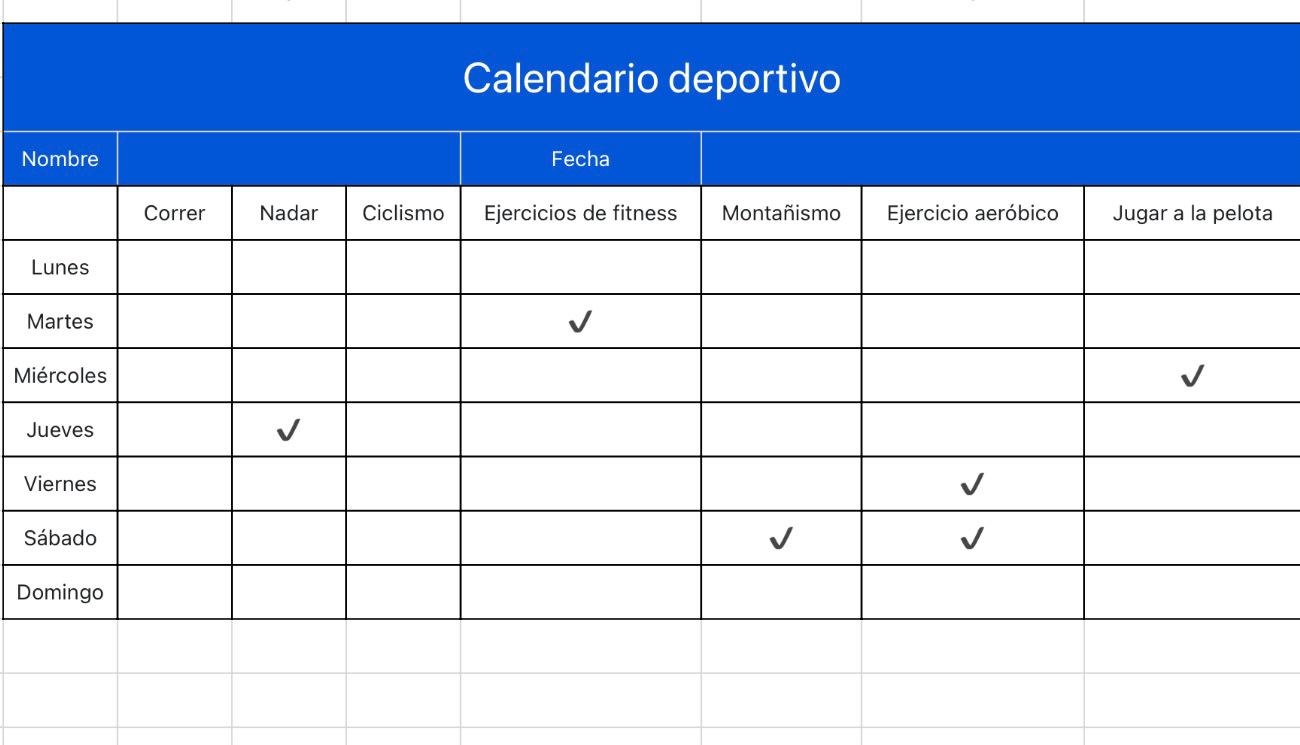 Calendario deportivo
